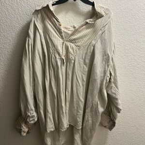 Striped Cream Blouse